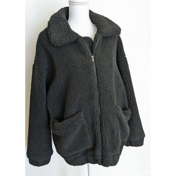 I.Am.Gia Black Pixie Oversized teddy jacket size L - Picture 6 of 9